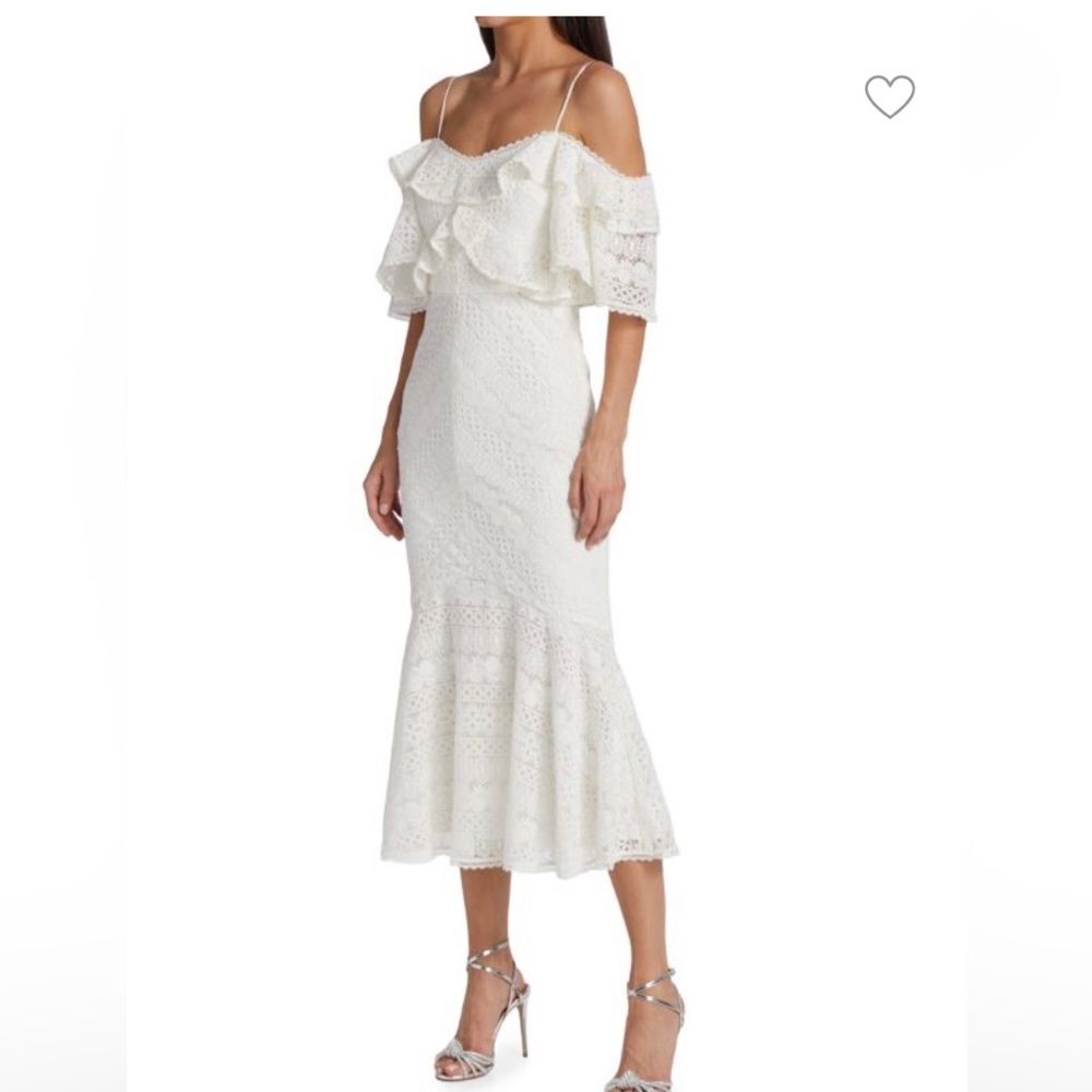 NEW*** THEIA Margot Cold-Shoulder Lace Dress